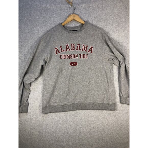 Vintage Nike Alabama Crimson Tide Sweatshirt Mens L Center Swoosh Made In USA - Picture 1 of 11
